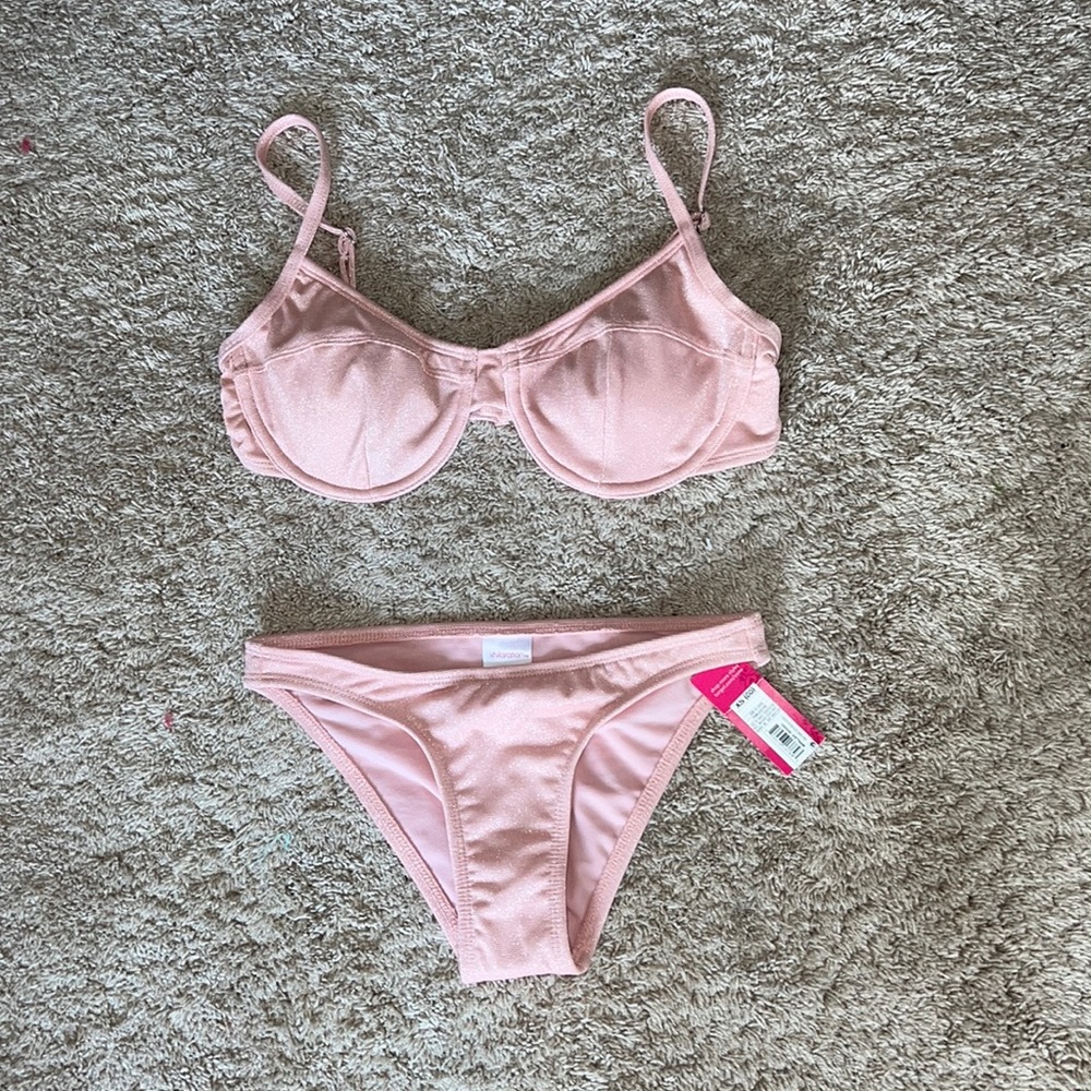 I’m selling a sparkly baby pink bikini from target